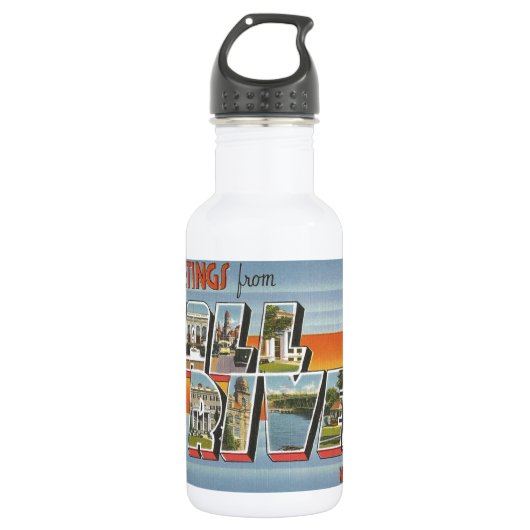 Fall River, MA Trinkflasche (Vorderseite)