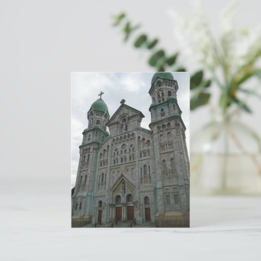 Fall River, Mass Gothic Architecture Church Postkarte (Stehend Vorderseite)