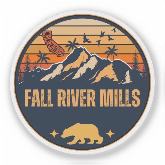 Fall River Mills, Kalifornien Aufkleber (Vorderseite)