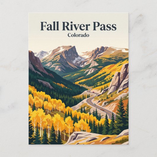 Fall River Pass USA Postkarte (Vorderseite)
