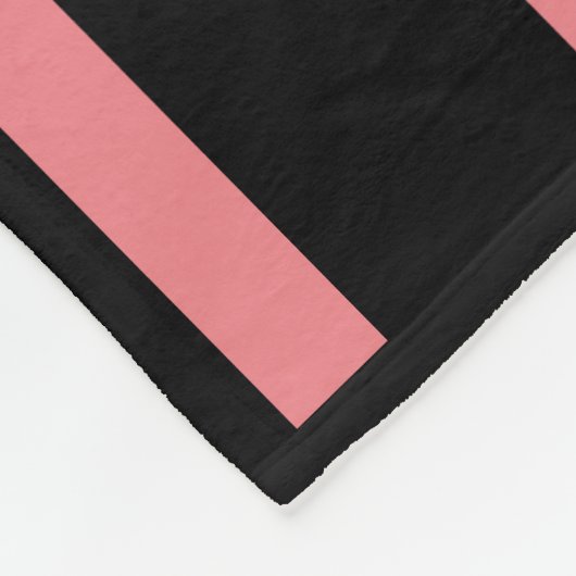 Fall Rosa und schwarz Streifen Fleece Blanket (Ecke)