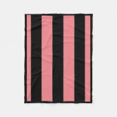 Fall Rosa und schwarz Streifen Fleece Blanket (Vorderseite)
