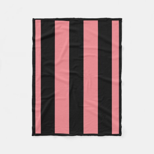 Fall Rosa und schwarz Streifen Fleece Blanket (Vorderseite)