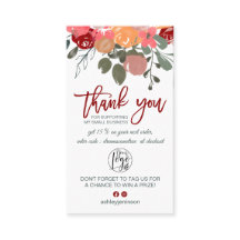 Fall rot florale Aquarell Logo Bestellung Vielen D