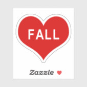 FALL Rote Liebe Herz Vinyl Sticker (Blatt)