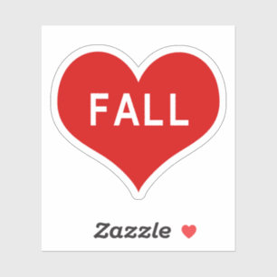 FALL Rote Liebe Herz Vinyl Sticker