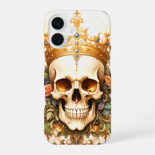 Fall Royal King Skull iPhone 16 Hülle