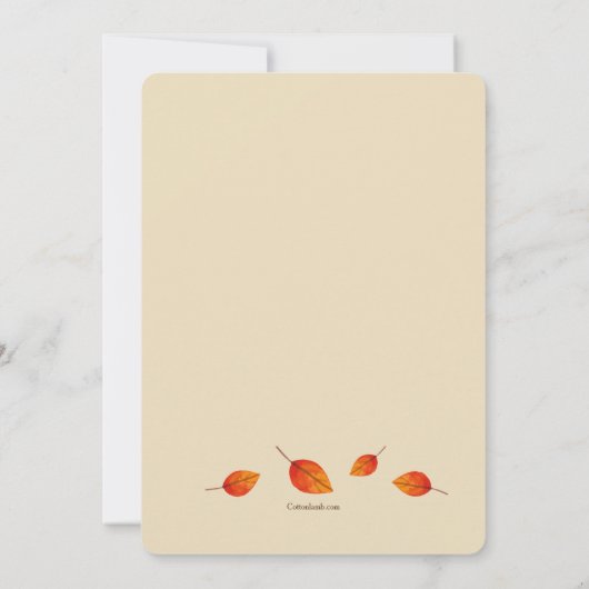 Fall-Ruhm-Foto Invitation<a href= " https://www.f Einladung (Rückseite)