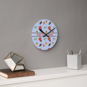 Fall Runde Wanduhr