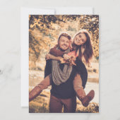 Fall Rust Burgundy Florals Pampas Foto Wedding Einladung (Rückseite)