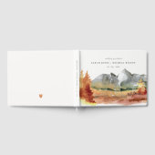 Fall Rust Orange Mountain Trees Foliage Hochzeit Gästebuch (Voll)