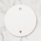 Fall Rust Orange Mountain Trees Foliage Hochzeit Geschenkanhänger (Rückseite)