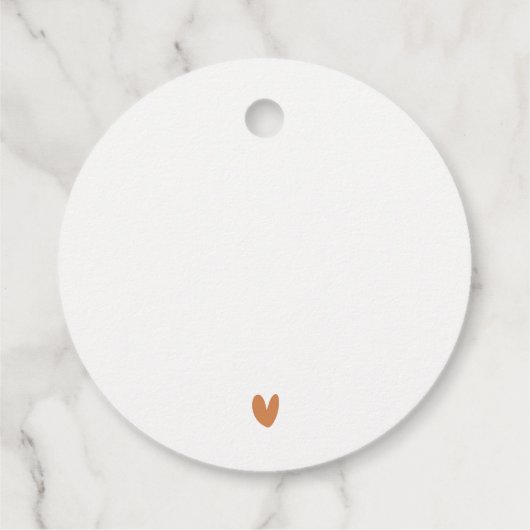 Fall Rust Orange Mountain Trees Foliage Hochzeit Geschenkanhänger (Rückseite)