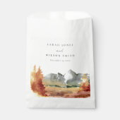Fall Rust Orange Mountain Trees Foliage Hochzeit Geschenktütchen (Vorderseite)