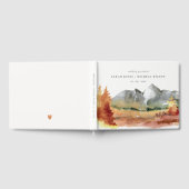 Fall Rust Orange Mountain Trees Foliage Wedding Gästebuch (Voll)