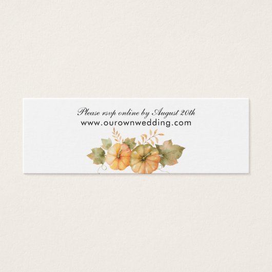 Fall Rust Verlass Pumpkin Wedding Website RSVP Car (Vorderseite)