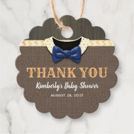 Fall Rustic Baby Dusche Vielen Dank für die Tags Geschenkanhänger