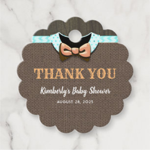 Fall Rustic Baby Dusche Vielen Dank für die Tags Geschenkanhänger