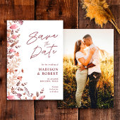 Fall Rustic Boho Chic Wildblume Foto Hochzeit Save The Date