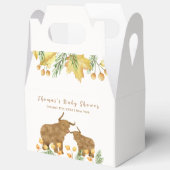 Fall Rustic Boho Highland Cow Baby Showdusche Geschenkschachtel (Offen)