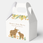 Fall Rustic Boho Highland Cow Baby Showdusche Geschenkschachtel (Rückseite)