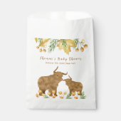 Fall Rustic Boho Highland Cow Baby Showdusche Geschenktütchen (Vorderseite)