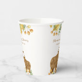 Fall Rustic Boho Highland Cow Baby Showdusche Pappbecher (Links)