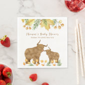 Fall Rustic Boho Highland Cow Baby Showdusche Serviette (Beispiel)