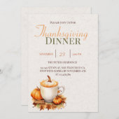 Fall Rustic Boho Pumpkin Gewürz Erntedank Dinner Einladung (Vorne/Hinten)