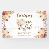 Fall Rustic Boho Pumpkin Onederday Banner (Horizontal)