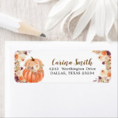Fall Rustic Boho Pumpkin Onederness-Adressetikett (Insitu)