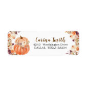 Fall Rustic Boho Pumpkin Onederness-Adressetikett (Vorne)