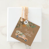 Fall rustic brown floral pumpkin thank you geschenkanhänger (Beispiel)