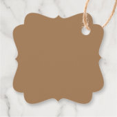 Fall Rustic Brown Greenery First Holy Communion Geschenkanhänger (Rückseite)