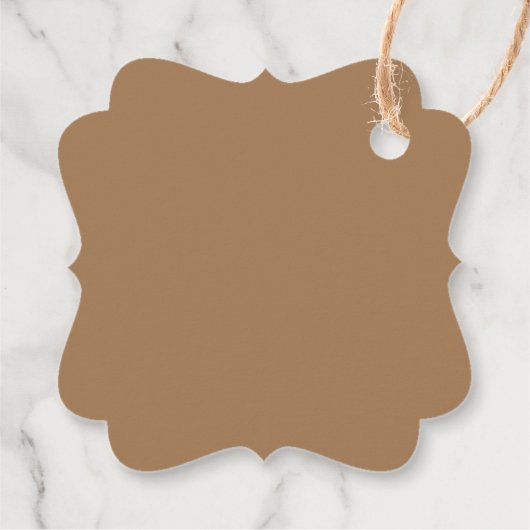 Fall Rustic Brown Greenery First Holy Communion Geschenkanhänger (Rückseite)