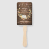 Fall Rustic Floral Harvest Pumpkin Wedding Program Fächer (Vorderseite)