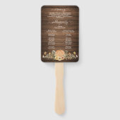 Fall Rustic Floral Harvest Pumpkin Wedding Program Fächer (Rückseite)