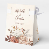 Fall Rustic Floral Wedding Favor Box Geschenkschachtel (Rückseite)