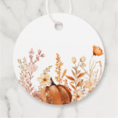 Fall Rustic Pumpkin Brautparty Vielen Dank Geschenkanhänger (Rückseite)