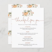 Fall Rustic Pumpkin Erntedank Menu (Vorne/Hinten)