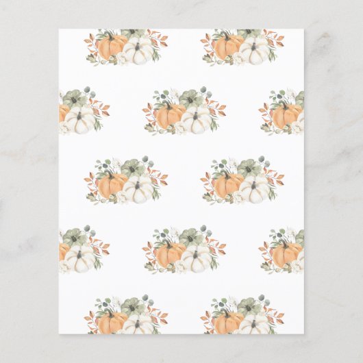 Fall Rustic Pumpkin Erntedank Menu (Rückseite)