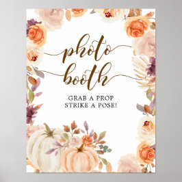 Fall Rustic Pumpkin Onederday Foto Booth Poster
