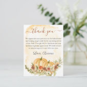 Fall Rustic Pumpkin Wasserfarbendusche Einladung (Stehend Vorderseite)