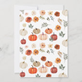 Fall Rustic Sweet One BIrthay Party Einladung (Rückseite)