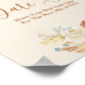 Fall Rustic Terracotta Date Jar Bridal Shower Poster (Ecke)