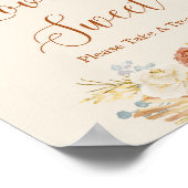 Fall Rustic Terracotta Love is Sweet Take a Treat  Poster (Ecke)