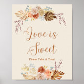 Fall Rustic Terracotta Love is Sweet Take a Treat  Poster (Vorne)