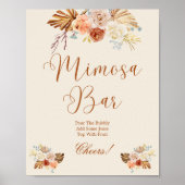 Fall Rustic Terracotta Mimosa Bar Poster (Vorne)
