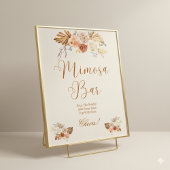 Fall Rustic Terracotta Mimosa Bar Poster