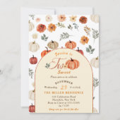 Fall Rustic Two Sweet BIrthay Party Einladung (Vorderseite)